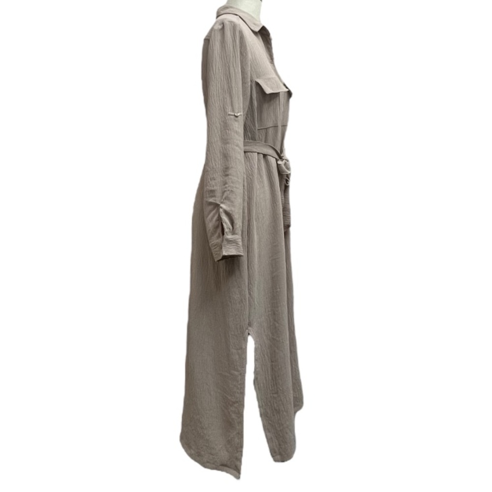 Max Studio Tab-Sleeve Tie-Waist Shirtdress - Picture 6 of 8